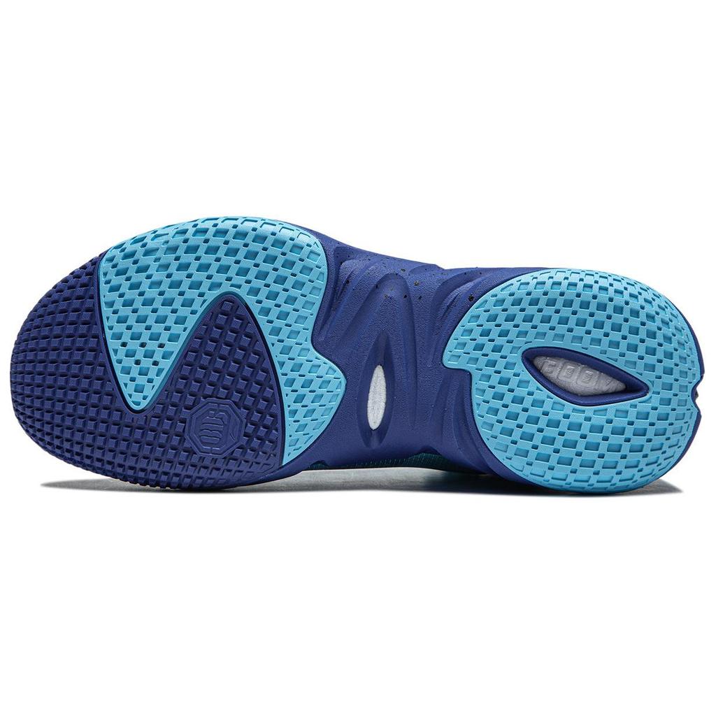 New LiNing Anti-five 4 Cushioned Wear-Resistant Breathable Mid-Top Basketball Shoes Men's Blue ABFU015-6