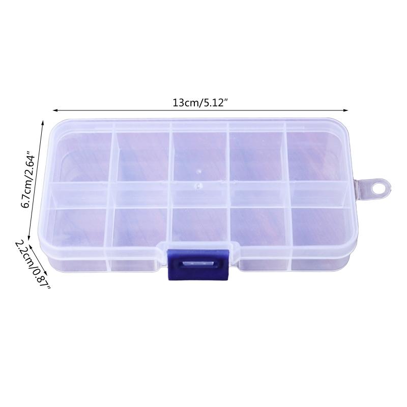 10 Grid Storage Box Plastic Single Compartment Size Adjustable Jewelry Organizer Container for Case Organizer Boxes Tool