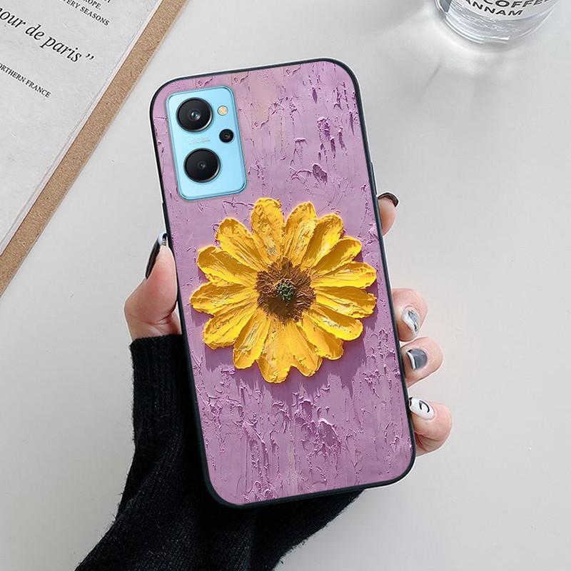 Voor OPPO Realme 9i Hoesje Mode Panda Bloemen Zacht Siliconen Achterhoezen voor Realme9i 4G Realme9 i Cover RMX3491 etui Fundas tas