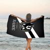 1pc Football2 Beach Towel with Custom Name, Beach/Swimming/Bath/Picnic/Camping Towel, Suitable for Seaside Beaches