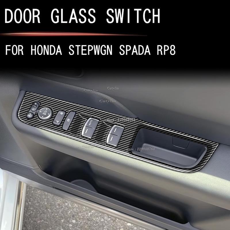For Honda Stepwgn Spada RP8   2024 Interior Car Side Door armrest Window Lift Switch Frame Car Styling Accessories