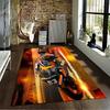 Motorcycle Racer Art Carpet suitable as a non-slip mat for the living room or bedroom sofa