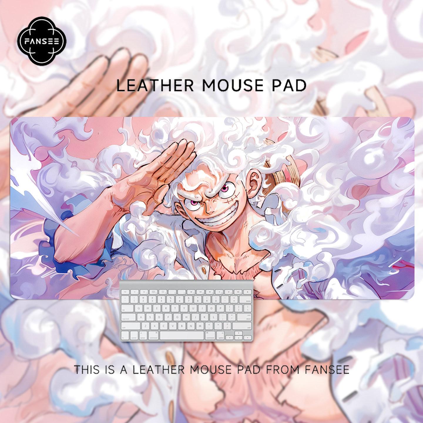 

High Quality Leather Mouse Pad ONE PIECE Printing Oversized Animation Cartoon Luffy Computer Desk Workstation Desk Non-slip Pad 30x60x0.2cm