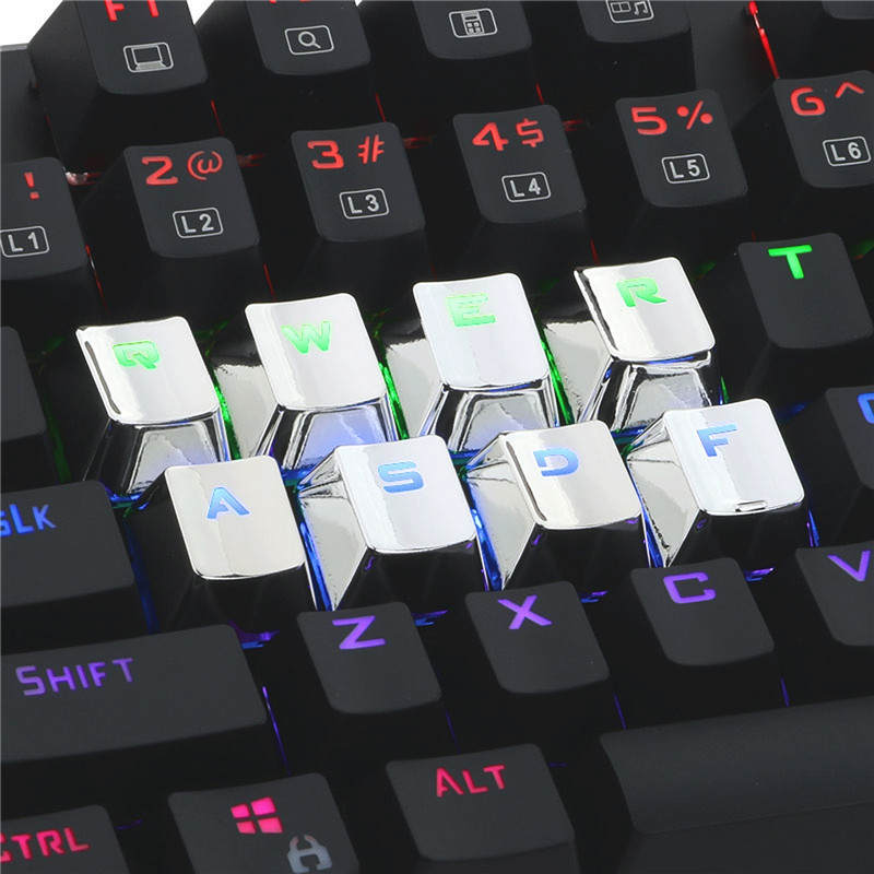 Clearance Sale 12 Keys Electroplated Backlight Keycap PBT Backlit Translucent Metallic Mechanical Keycaps for Cherry MX Keyboard
