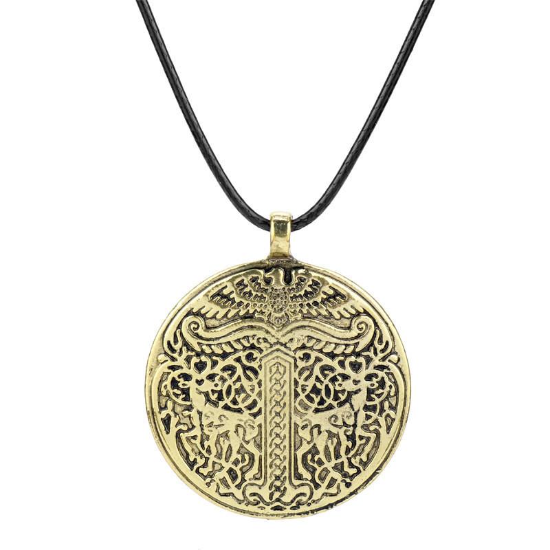 Nordic Jewelry Viking With Geometric Pendant And Electroplated Alloy For Gift For Travelers