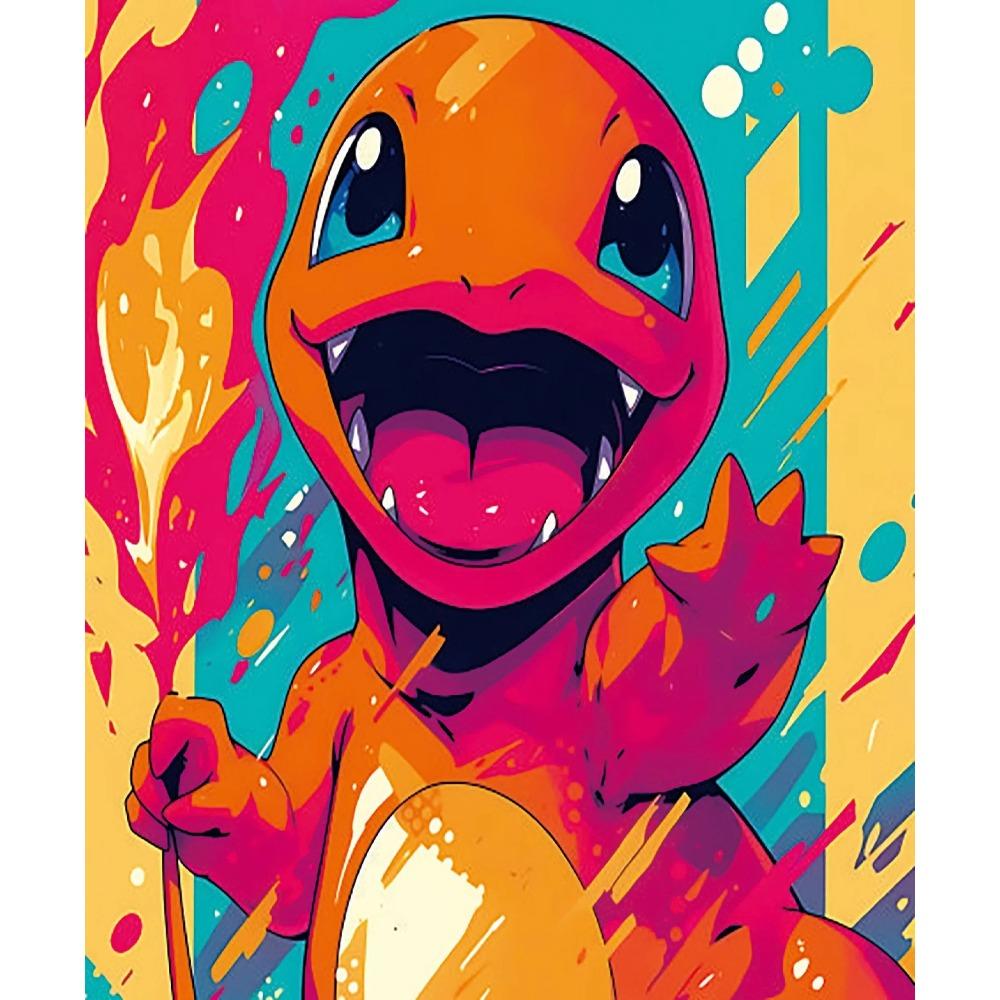 Pokemon Home Decoration Canvas Painting HD Anime Colorful Poster Figure Squirtle Gengar Pikachu Charmander Wall Art Picture Gift
