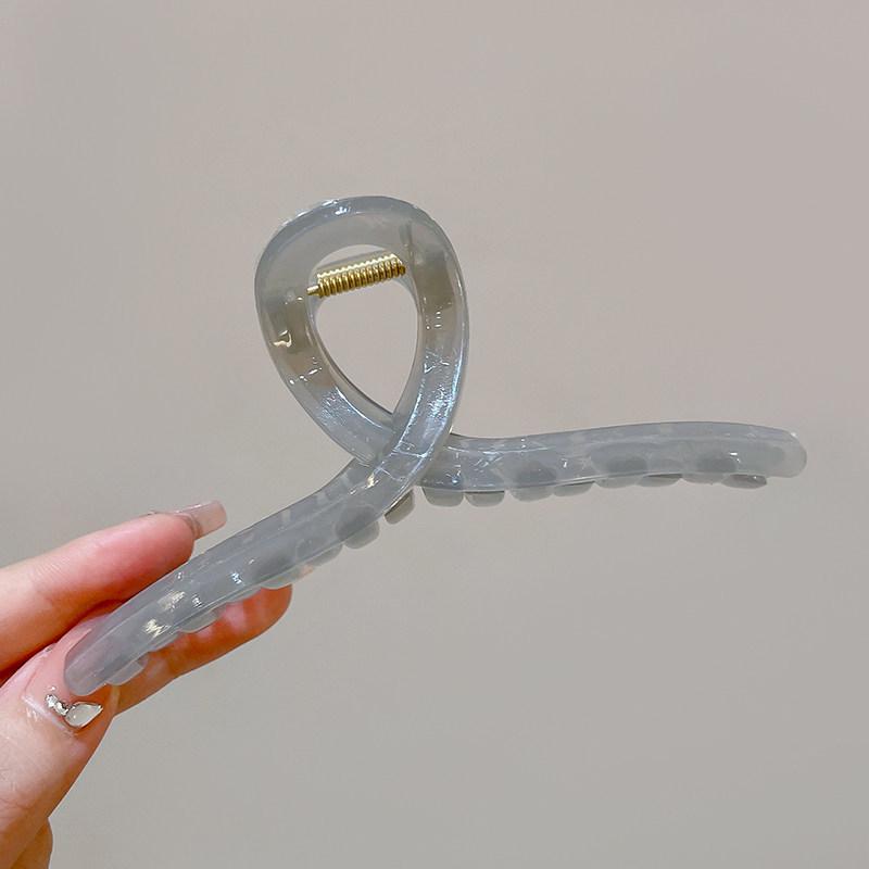 Elegant Large Hair Claw Clip for Thick Hair - High-End Korean Updo Shark Clip