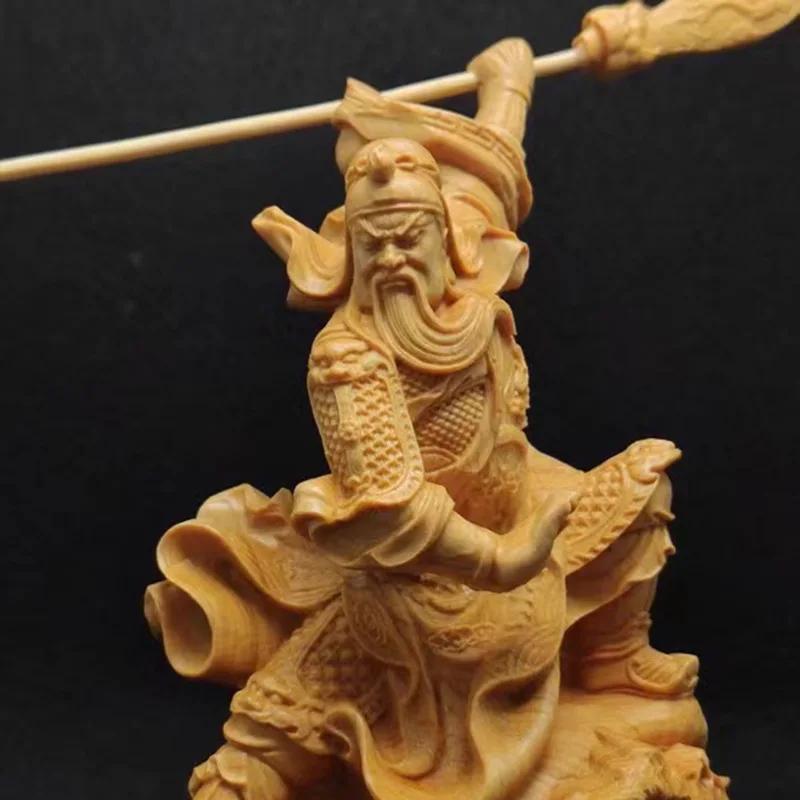 Guan Yu Statue guan gong Three Kingdoms Solid Wood Feng Shui wood Carving Home Decorations