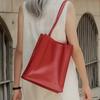 25 Minimalist Style The*row Top Layer Cowhide Small Crowd Single Leather Handbag Large Capacity Casual Travel Bag Trend