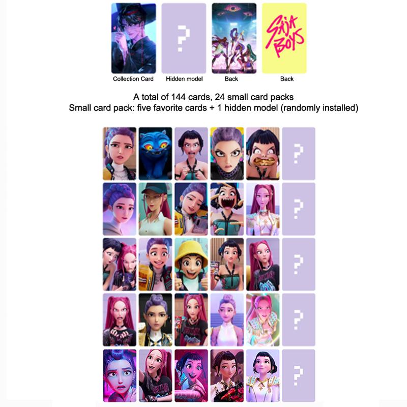 Anime Kpop Łowcy Demonów Saja Boys Anime Figurka Periferyjna Kreatywna Karta Lomo Blind Box Karta Kolekcjonerska Fani Halloween Zabawka Prezent