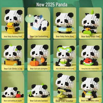 Lego-Compatible Cartoon Panda Building Blocks: Educational Toys for Kids