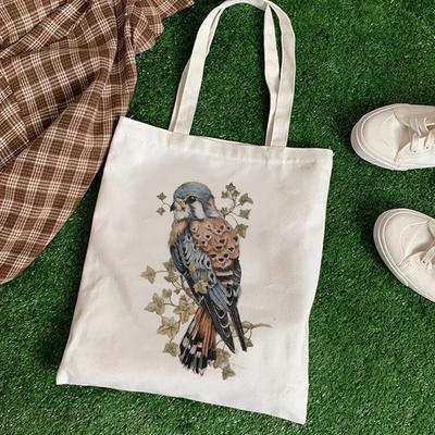 Frauen Aquarell Aniaml Shopper wiederverwendbare Einkaufstasche Canvas Tasche Anime Tasche Harajuku Einkaufstasche große Kapazität Schultertasche Handtasche