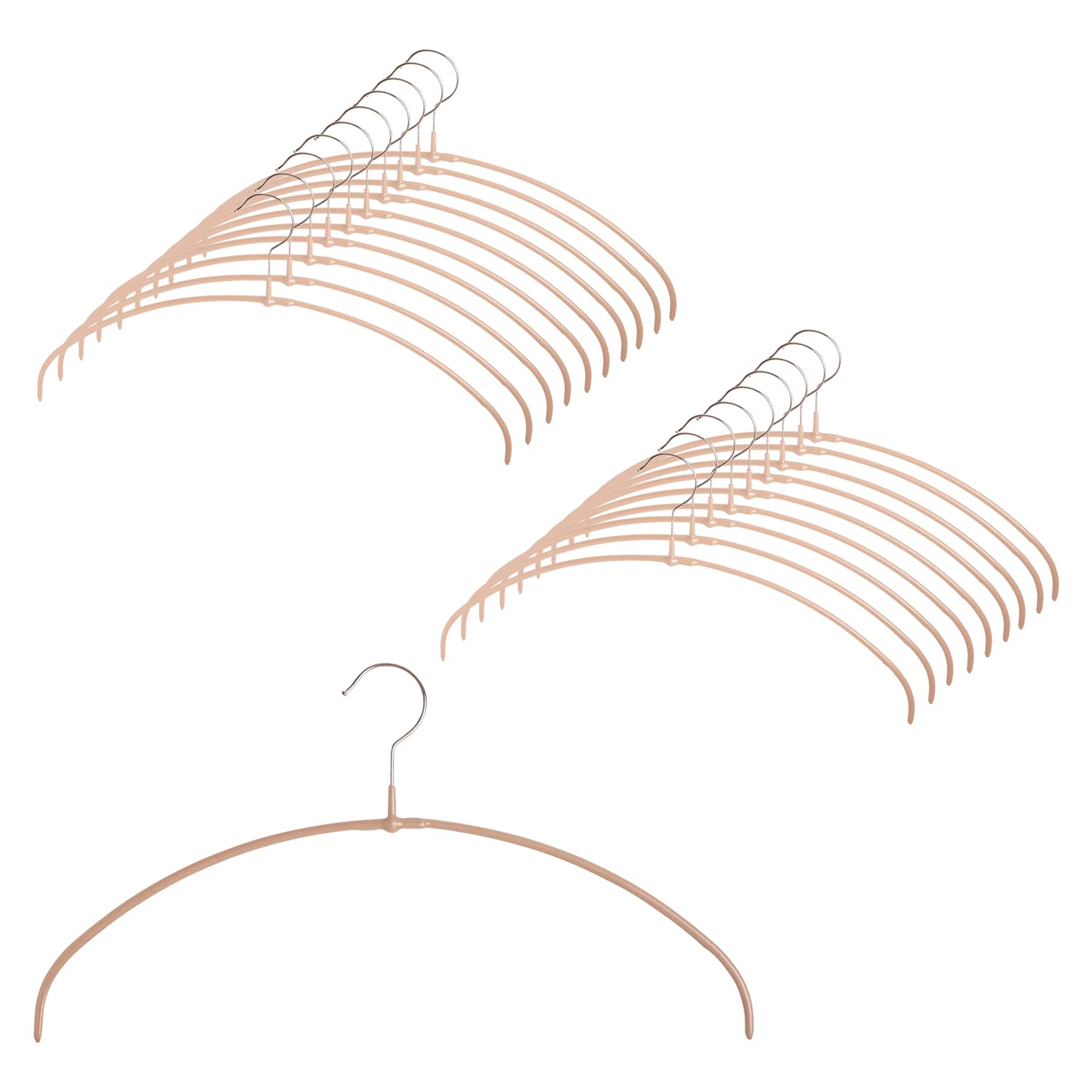 

MAWA Hangers from Economic Light Warranty Non-Slip Germany, 40PT, Latte, 20-Pack, 10-Year