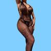 Sexy Adult Women Open Crotch Bodystocking Erotic Lingerie Sleeveless Underwear Crotchless Porn Catsuit Mesh One Piece Bodysuit