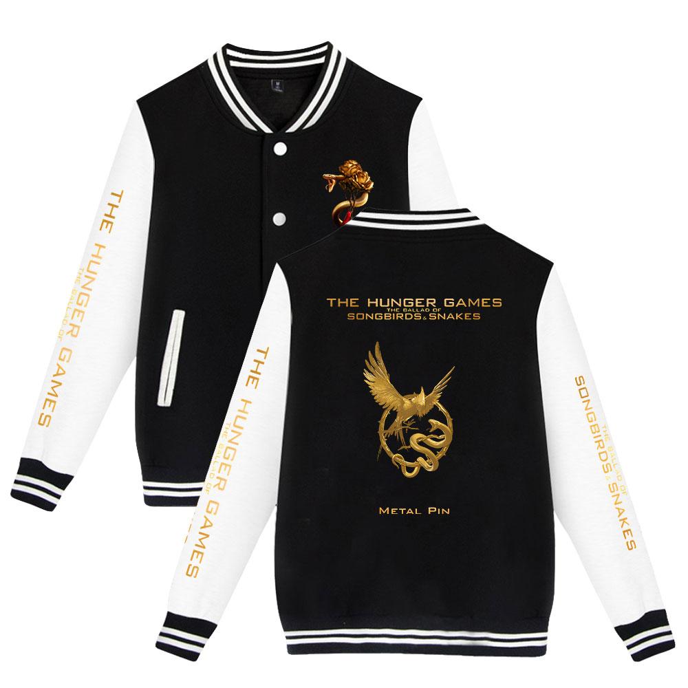 

Куртка-бомбер «Баллада о певчих птицах и змеях», женская и мужская куртка-бомбер большого размера в стиле Харадзюку, модная бейсбольная куртка, женская уличная одежда, весенне-осенняя верхняя одежда