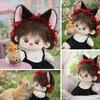 Cute Animal Ear Dress Up Doll Maid Style Cat Ears hairband Cotton doll headwear  20cm Doll
