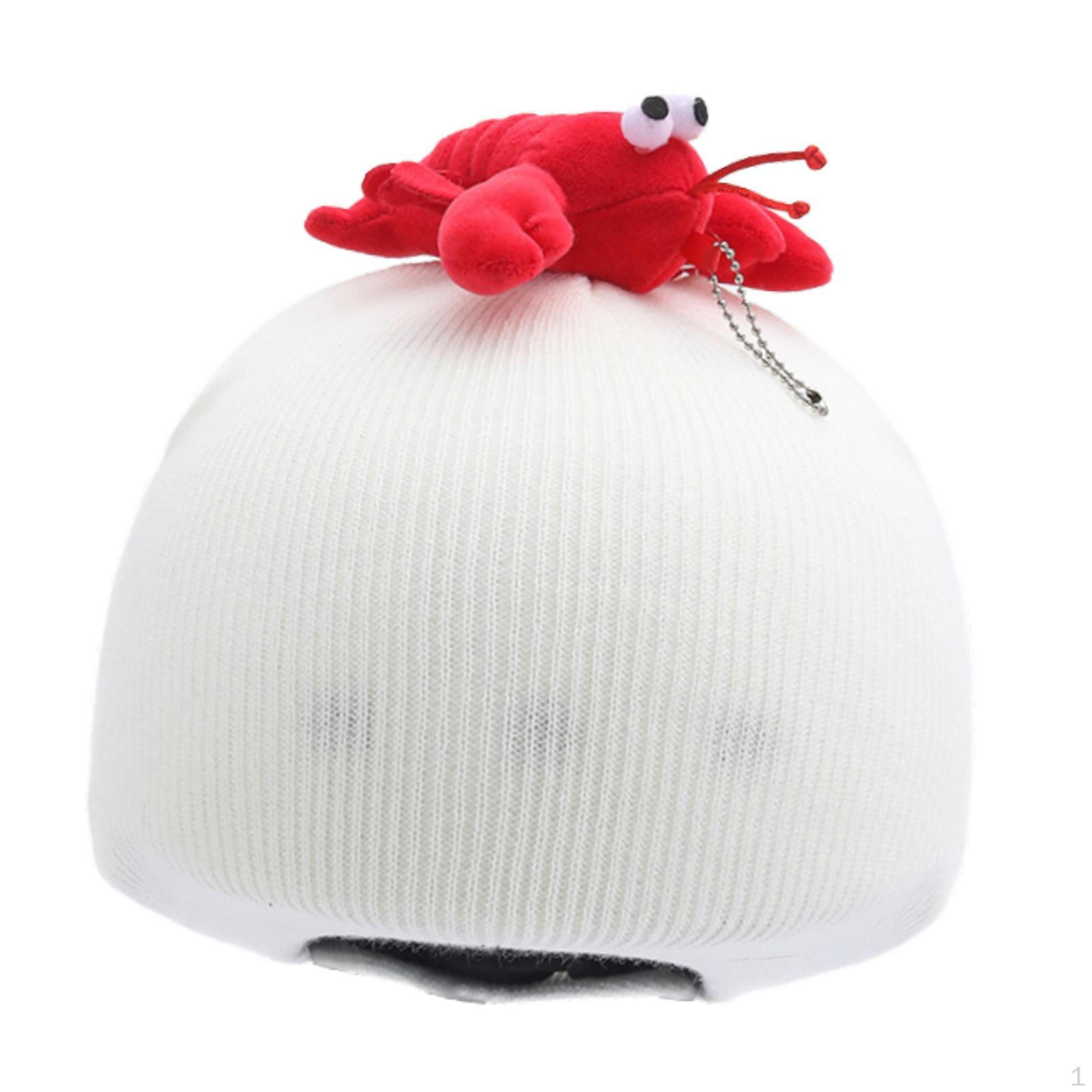 

Adult Ski Helmet Cover, Funny Cute Creative Universal Stretchable Acrylic Fiber, Easy Installation, White Lobster