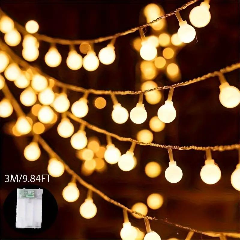 

1 шт. сферические гирлянды на батарейках для внутреннего использования, праздничные аксессуары для внутреннего и наружного украшения спальни, вечеринки