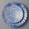 Creative Retro Blue Ceramic Plates Light Luxury Restaurant Pasta Dessert Plate Delicious Dishes Exquisite Household Tableware