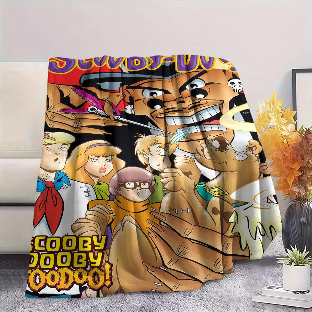 1 Stück Scooby-Doo Aufdruck Flanelldecke, Hohe Qualität, Bequem für alle Jahreszeiten, Heimdekoration, Wärme und Komfort, Perfekt für Weihnachtsgeschenke
