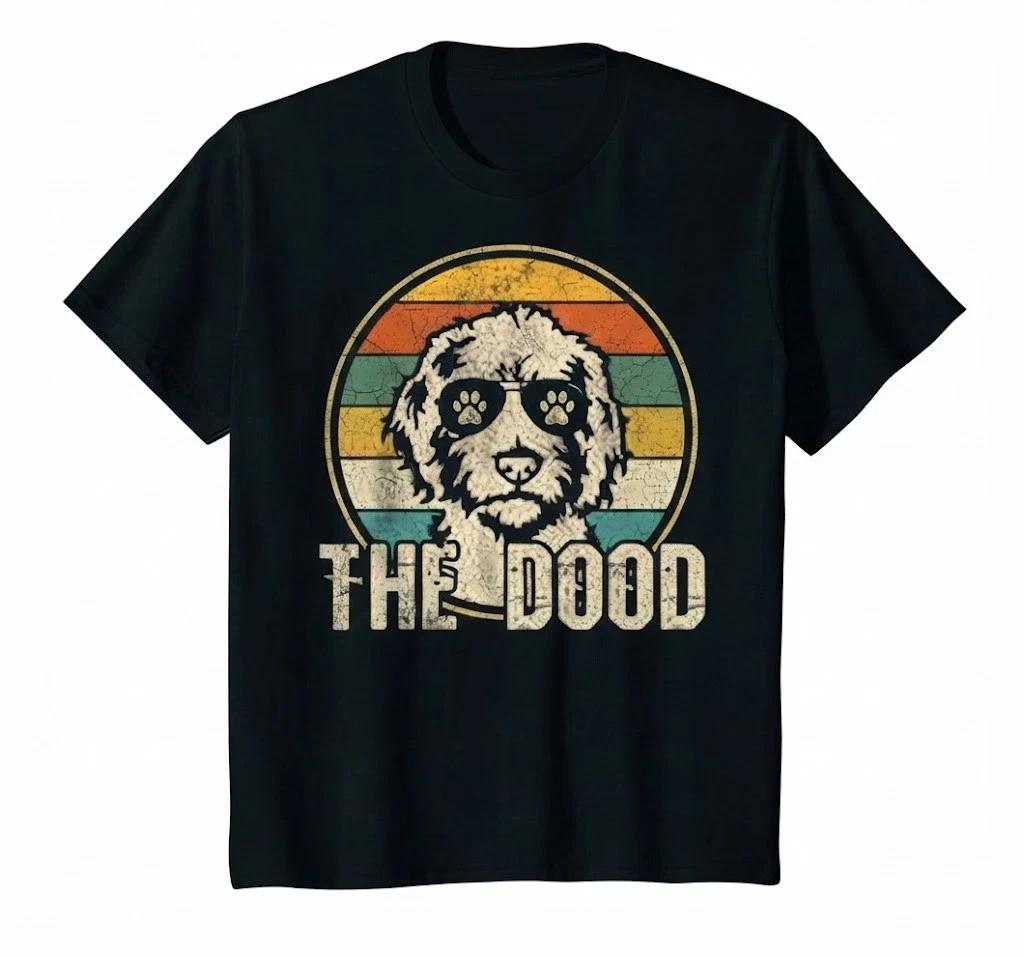 Goldendoodle T Shirt The Dood Vintage Retro Dog Shirt 2XL