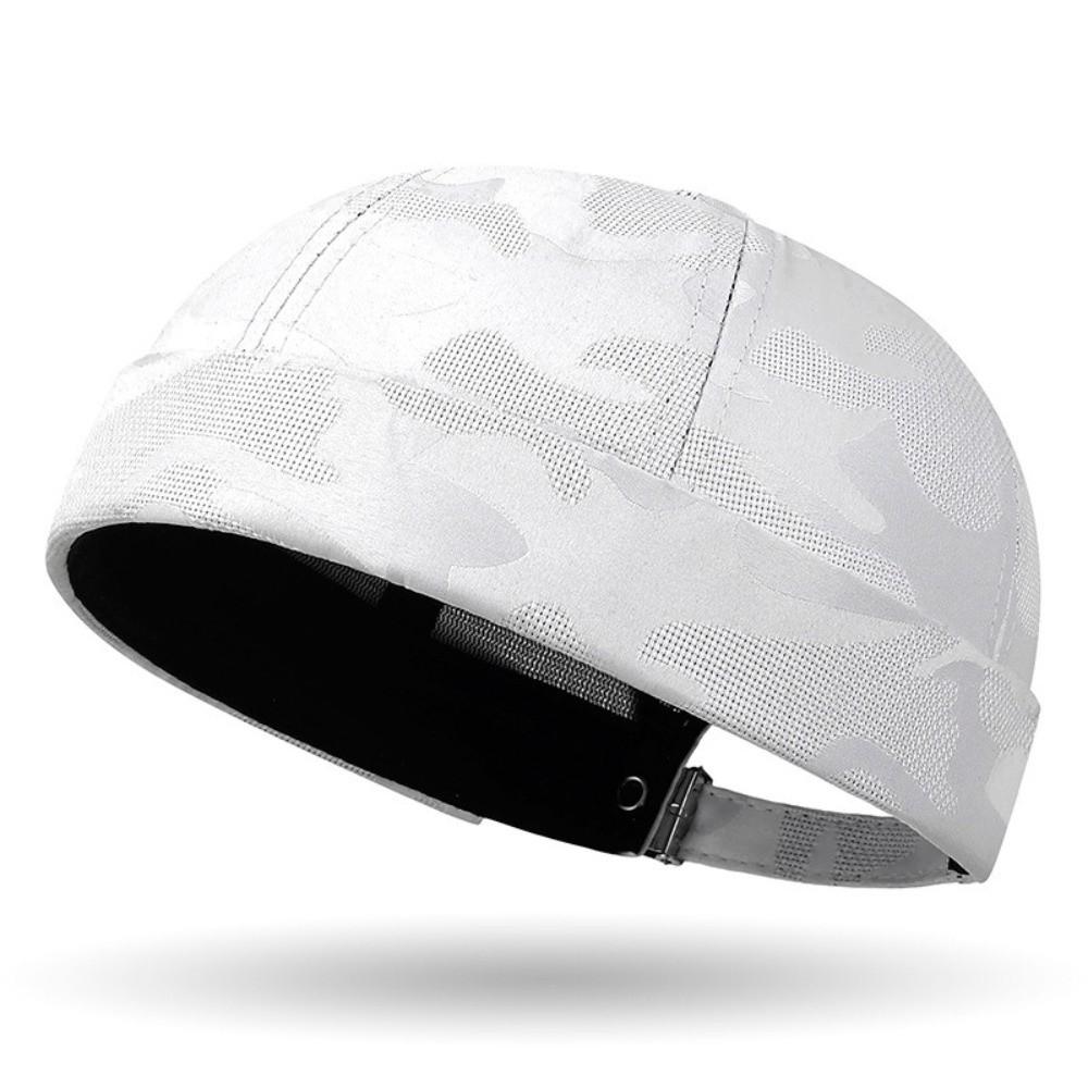 Fashion Brimless Beanie Cap Breathable Melon Docker Hat Adjustable Quick Dry Sailor Hat белый