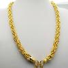 Durable Copper-Plated Gold Necklace, Sand Gold Design, Consistent Color, Masculine and Imposing, Fire-Tested for Quality.