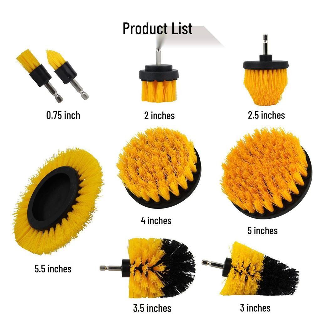 Multifunctional Electric Drill Brush Set for Kitchen, Bathroom, Car, and Crevice Cleaning