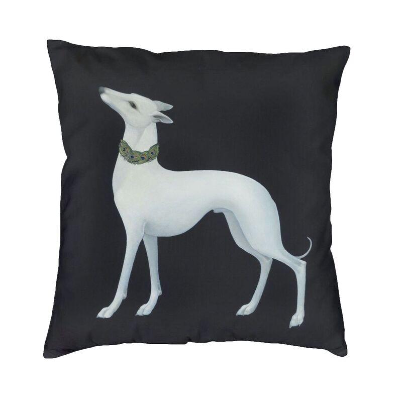 Italian Greyhound Cushion Covers 45x45cm Velvet Whippet Sihthound Dog Throw Pillow Case for Sofa Square Pillowcase Home Decor