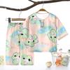 Summer Cotton Pajama Set Thin Air Conditioning Wear for Kids Baby Home Loungewear