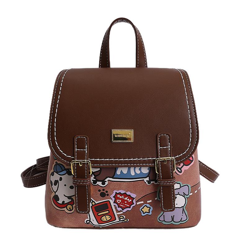 Schoolbag1011 New Versatile Large Capacity Backpack College Student Commuter School Bag Korean Vintage Backpack Female
