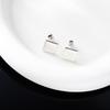 European Retro Geometric Square Stud Earrings - Elegant Metal Fashion for Women