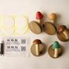 1 Pcs Creative Wooden Mushroom Clothes And Caps Hook Bathroom Clothes Hanger Self Adhesive Wall Hanger Organize Storage Hook