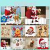 Durable Christmas Shower Curtain With Hooks Waterproof Santa Claus Bathroom Decor