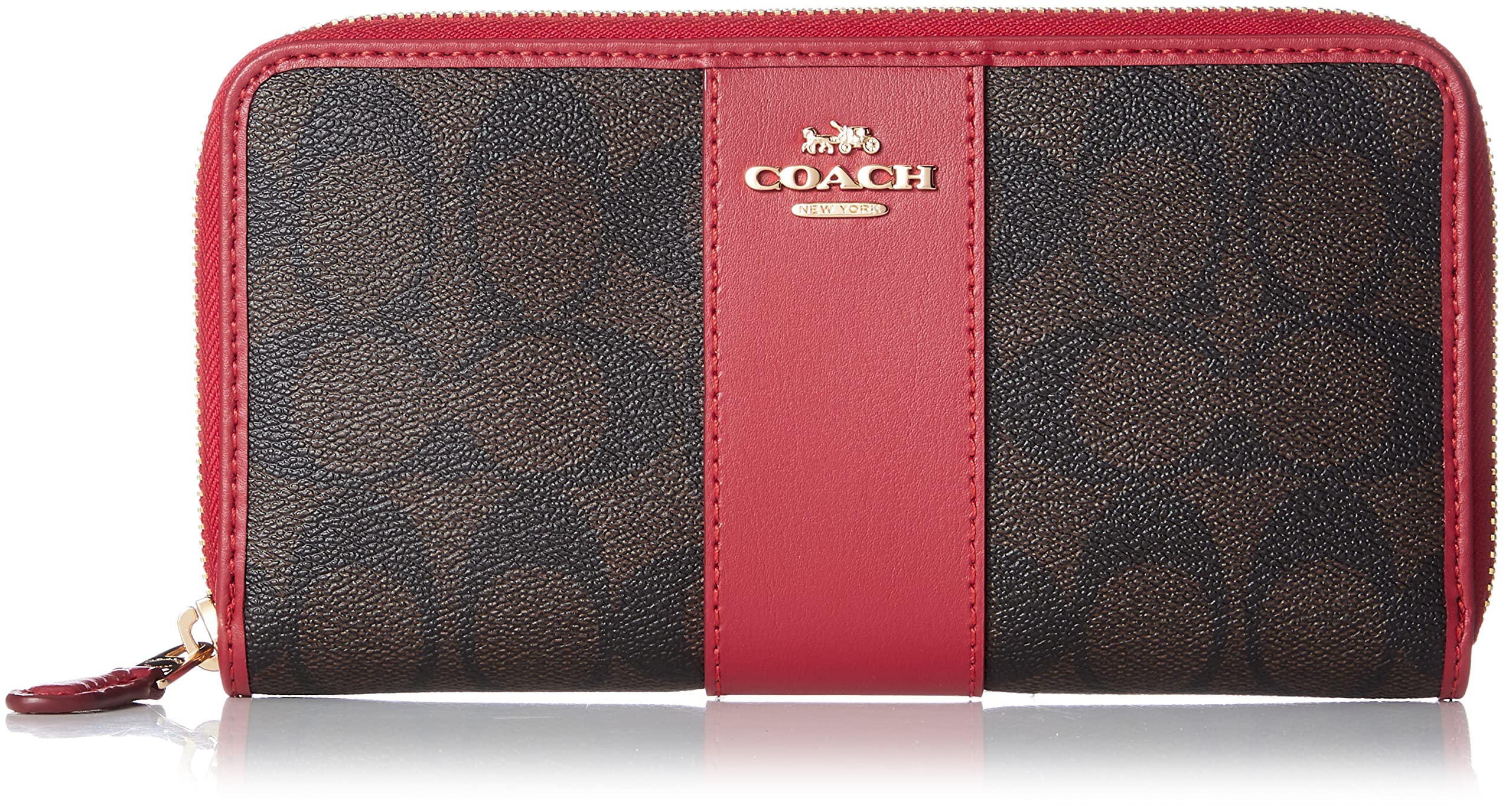 

Довгий гаманець з покриттям ПВХ 54630 [Coach] полотно/шкіра Жіночий Im/BrownTrueRed [item]