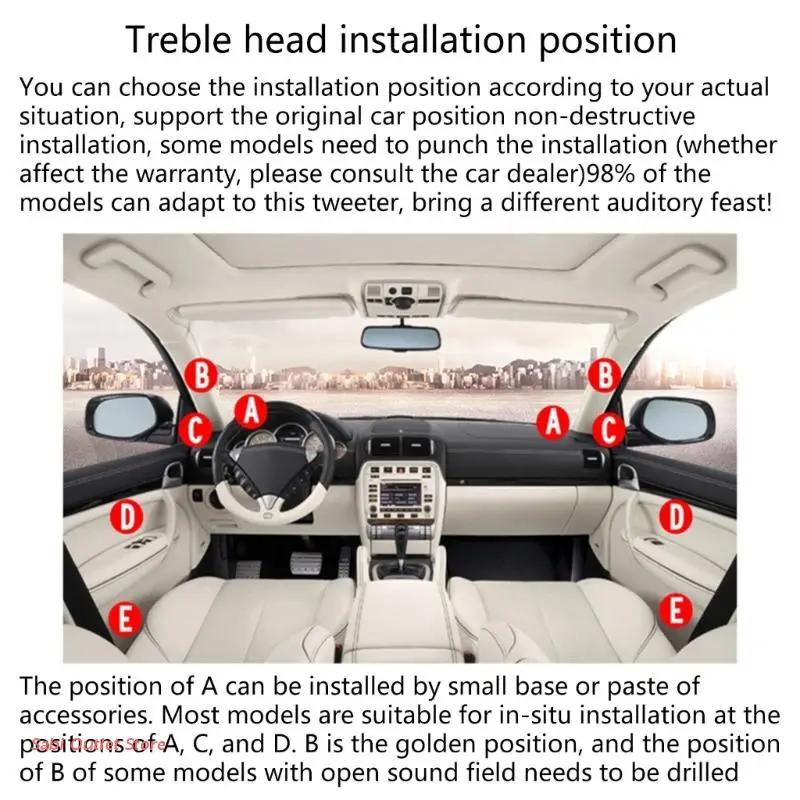 1 Par 120w bildiskanthøyttalere Bilsystem Superhøyt diskanthøyttaler