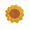 Hand-woven sunflower coaster creative home ornament thermal insulation table mat versatile holiday gift