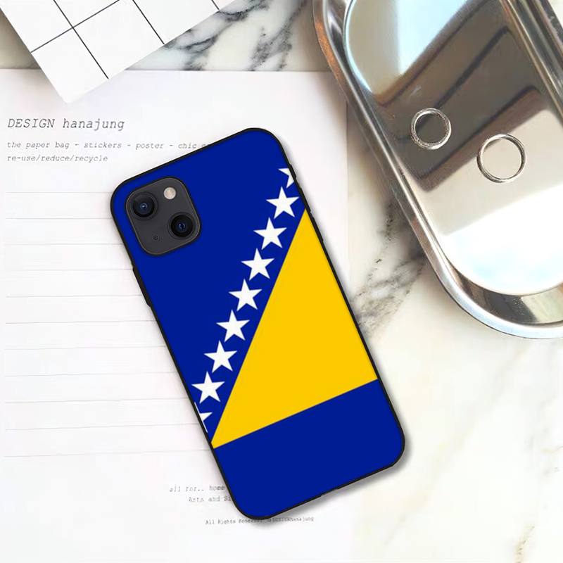 Bosnia Flag Phone Case For iPhone 11 12 Mini 13 Pro XS Max X 8 7 6s Plus 5 SE XR Shell