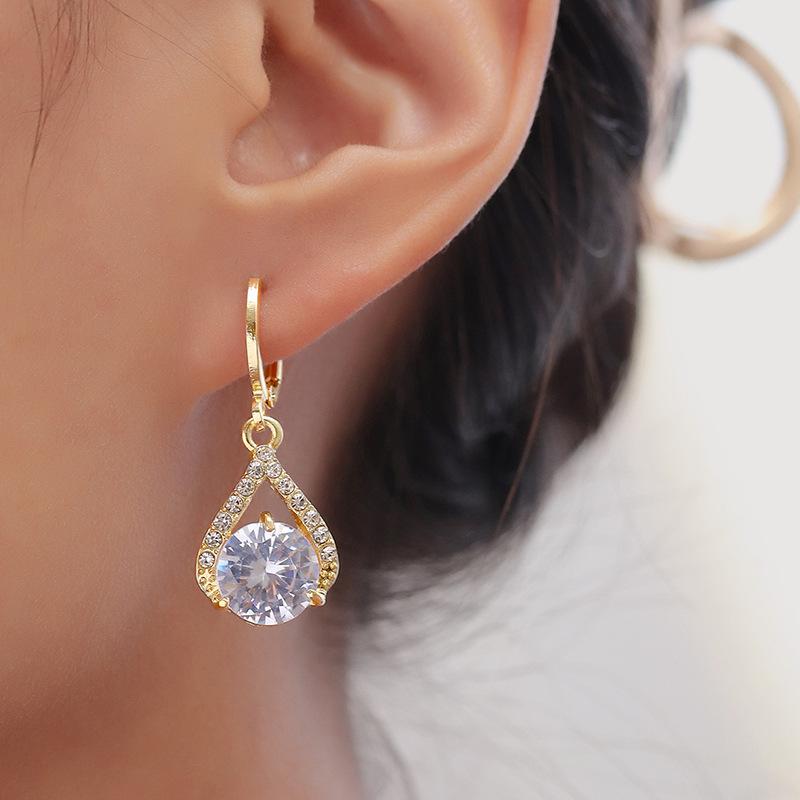 Diamantschmuck, Retro-Mode-Diamantohrringe für Frauen