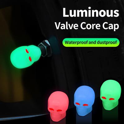 Mini tappo per valvola per pneumatici con effetto luminoso, impermeabile e antipolvere