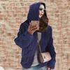 2026 Autumn/Winter Bestseller: Women's Cable Knit Hat Cardigan, European & American Style Chunky Sweater, Solid Color