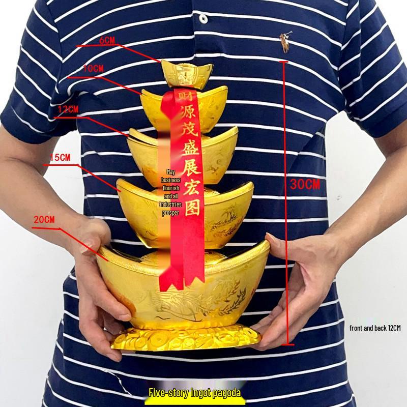 Lingots Dorés Décorations Festives - Ornements Trésors du Festival du Printemps