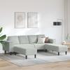 Living Room Sofa Set 3 pcs Light Grey 250 x 188 x 76 cm