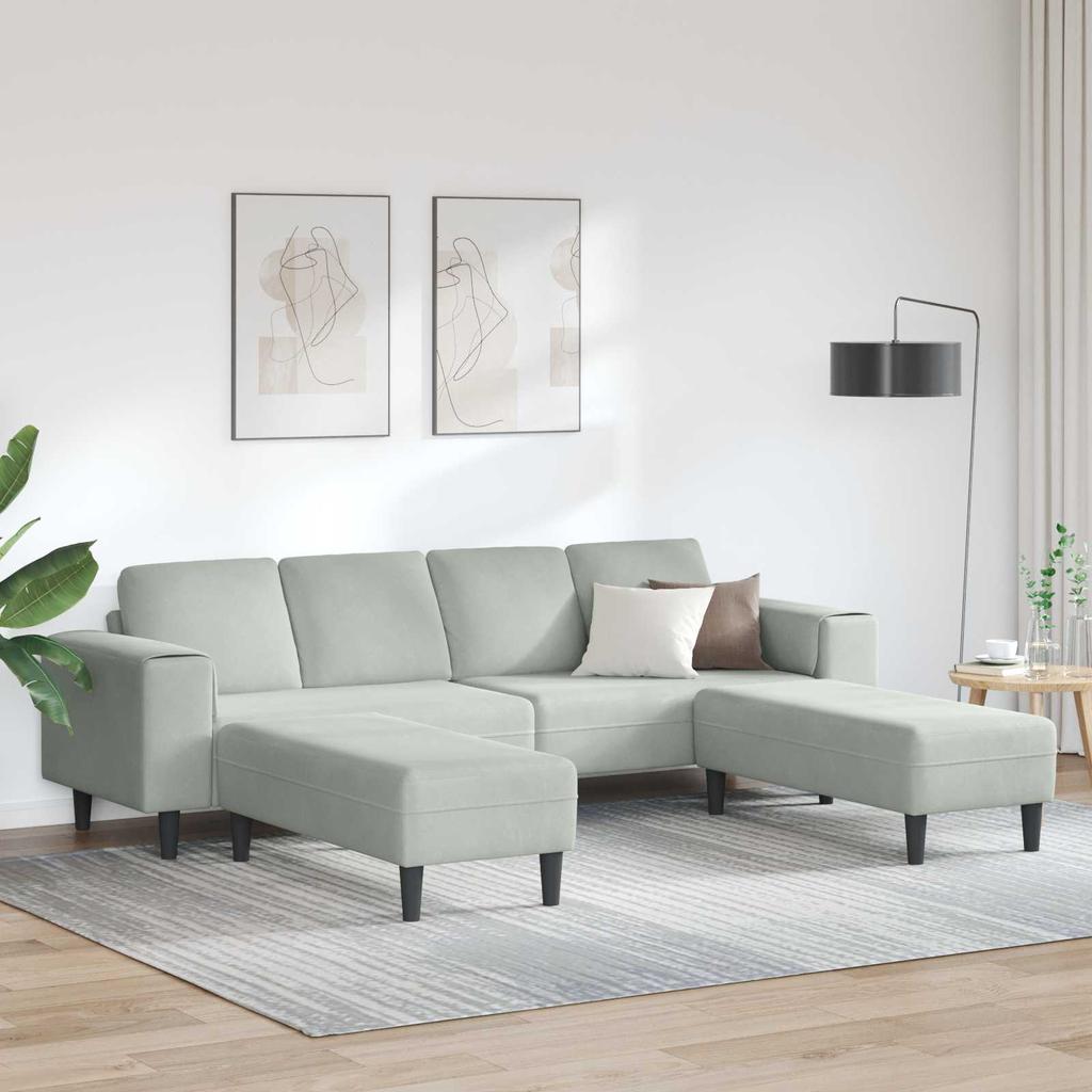 Living Room Sofa Set 3 pcs Light Grey 250 x 188 x 76 cm