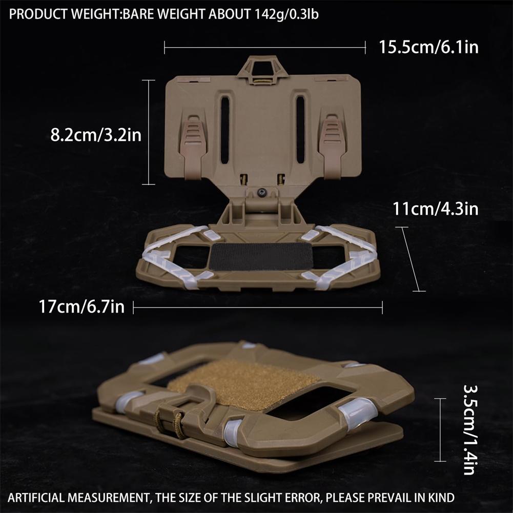 Porta telefono per Plate Carrier Gilet Porta telefono Pieghevole MOLLE Pannello porta telefono per navigazione Per dimensioni schermo 4.7"-6.7"