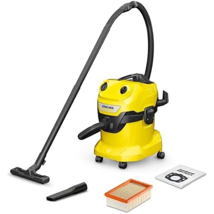 Aspirateur Eau Et Poussières - KARCHER - WD 4 V-20/5/22 - 1000W - Cuve 20L - Flexible 2,2m