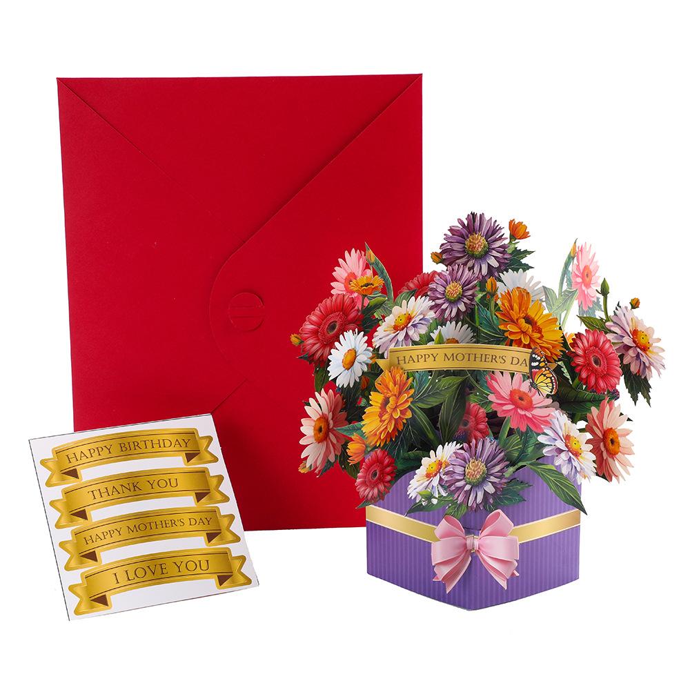 Paper Pop Up Floral Mother’s Day Card for Mom3D Floral Card Gifts for  Birthdays Anniversaries  Valentine's Day with Envelope