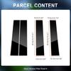 ACLONG Pillar Posts Door Window Trim Glossy Black Stainless Steel Compatible with Ford F-150 Super Cab Crew Lincoln Mark LT 2004-2014, Anti Scratch