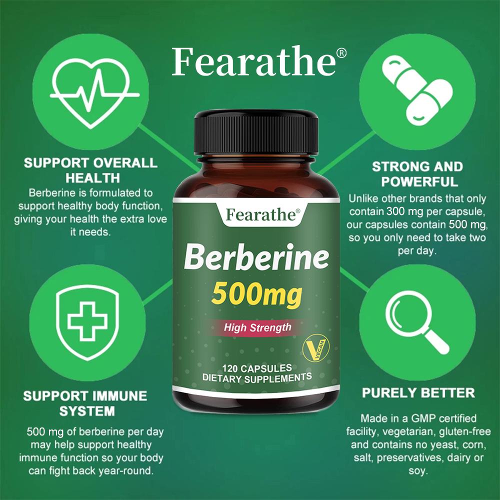 Berberine 500mg 120 Capsules Dietary Supplement