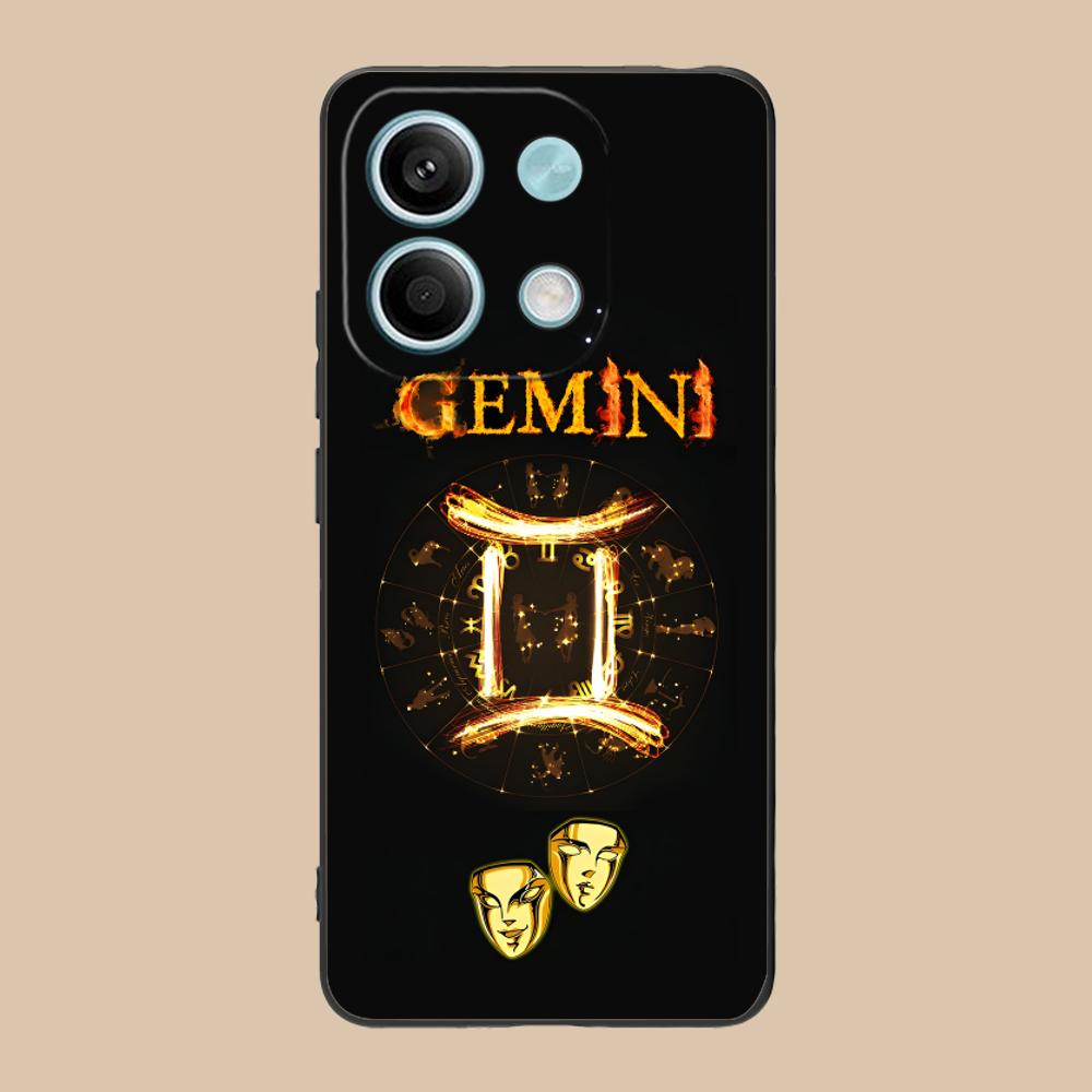 Zodiac Sign Gemini Mobile Phone Case for Xiaomi 15 14 13 12 Mi 11 T Ultra Lite Pro S X 5G Colorful Printing Cover Luxury Pretty